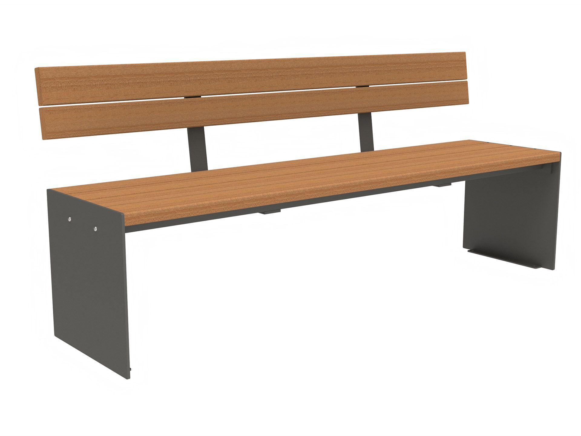 Скамья из окуме со спинкой Lazzari Recto ARCH-00077399