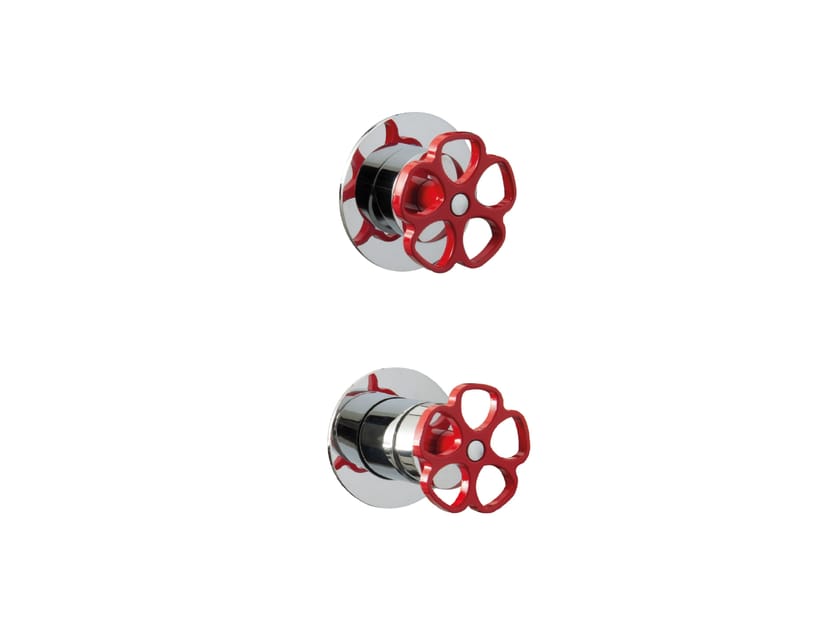 Смеситель для душа из хромированной латуни с 2 отверстиями QD Magistro Lab Flora ARCH-00019252