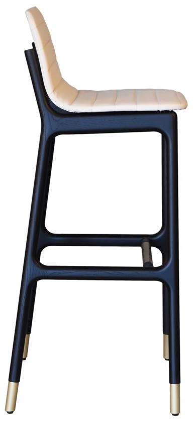 Morelato Высокий кожаный табурет со спинкой Joyce 5315/f - Вид №3