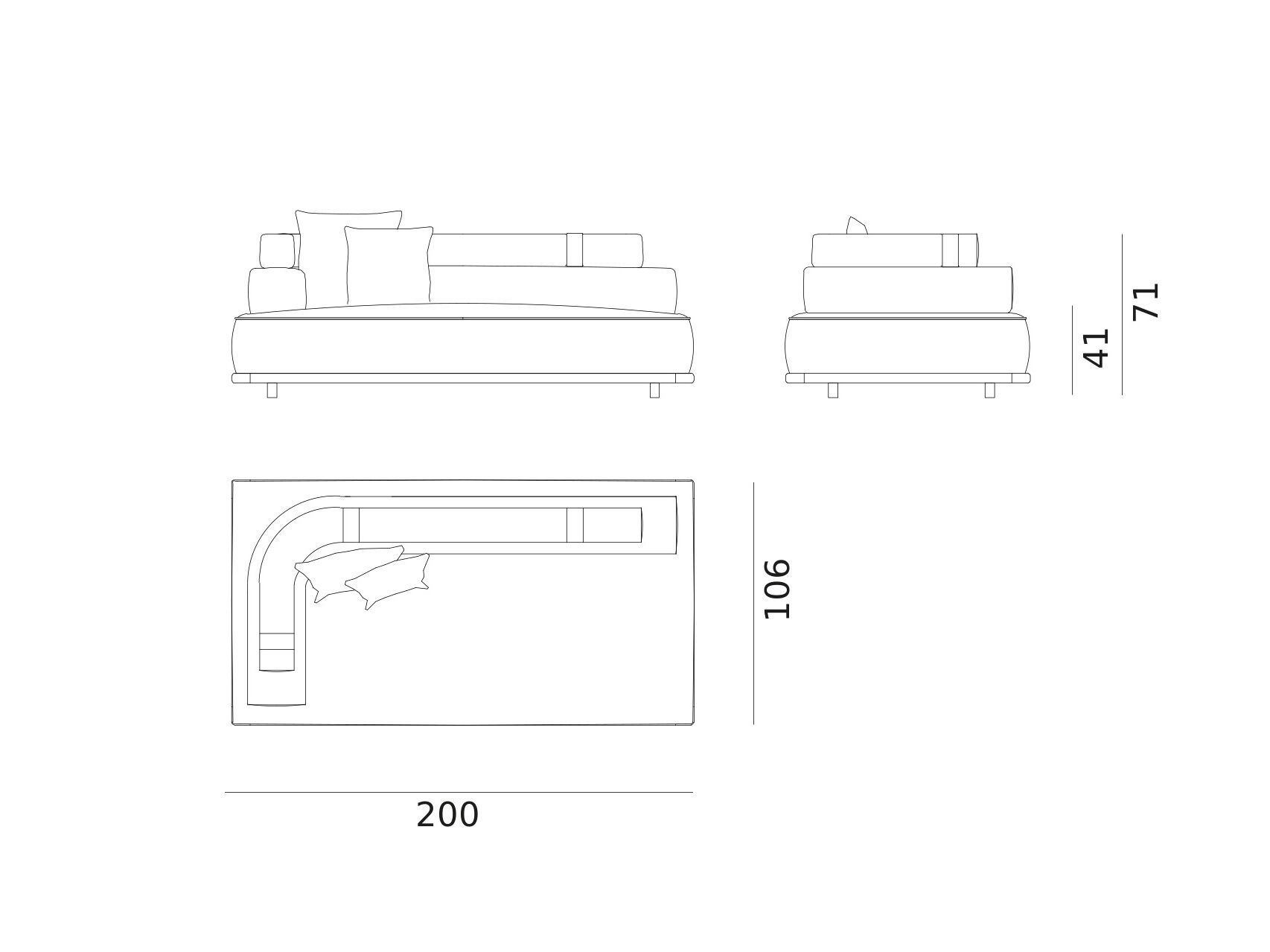 Ткань сад диван Exteta Panarea ARCH-00047668 - Вид №14