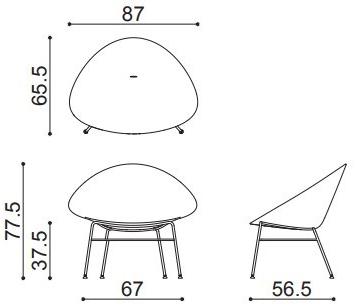 arper Кресло из ткани на 4 ножках Adell sun-id-1460969 - Вид №9