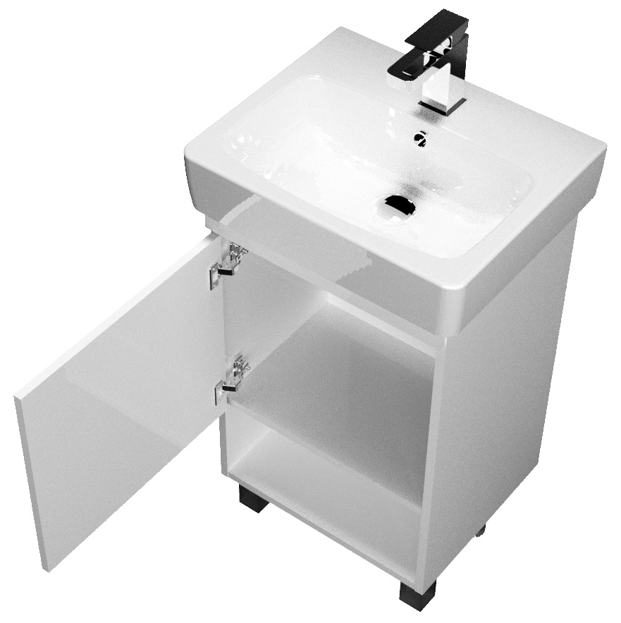 У76058 Тумба Tera 60Н 1д. Белый глянец 1 Marka TERA