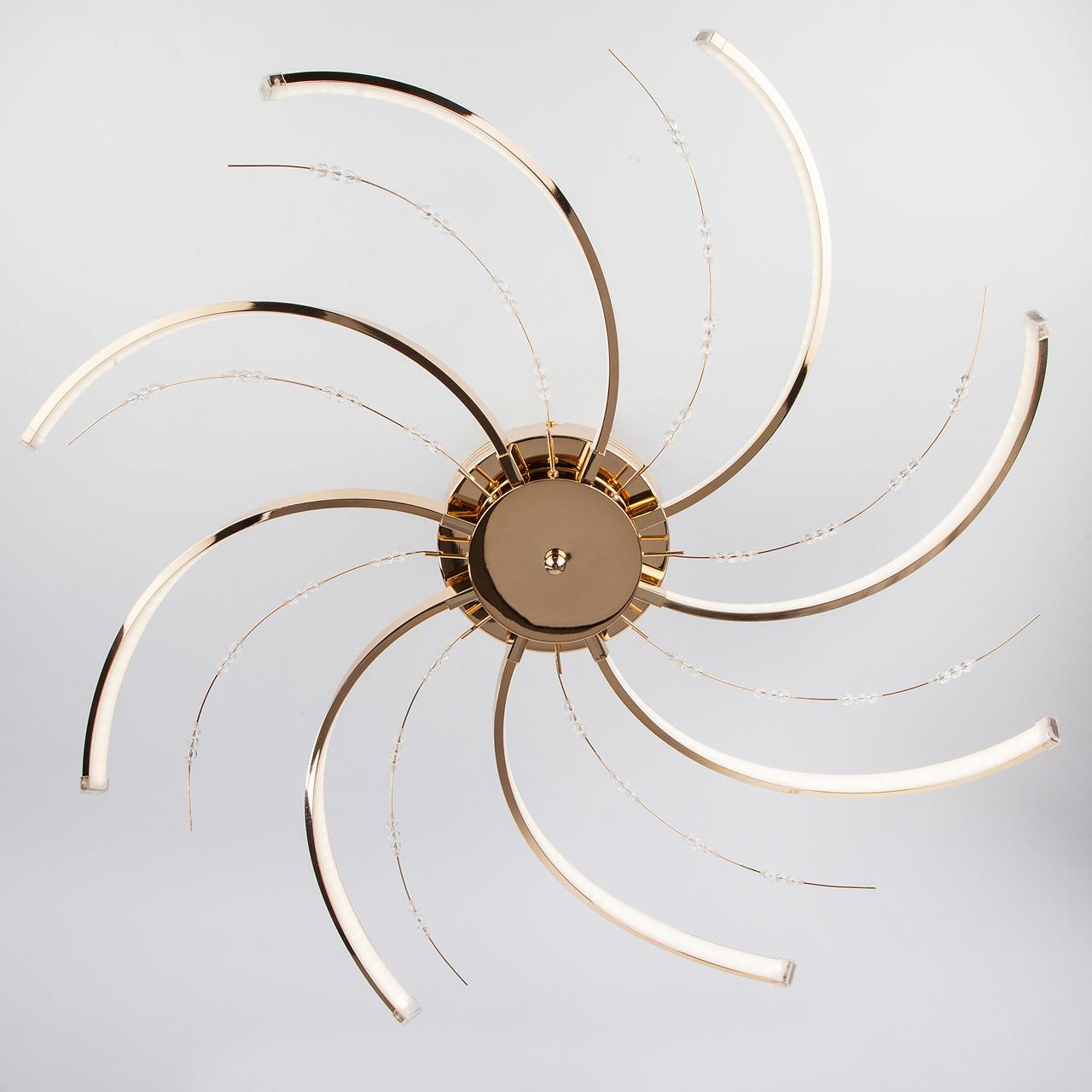 Потолочная светодиодная люстра Eurosvet Twist 90054/8 золото EUROSVET TWIST GOLD 184085 Золотой  - Вид №2