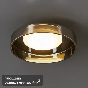 Потолочный светильник De City Стаут с дымчатым плафоном 89379873