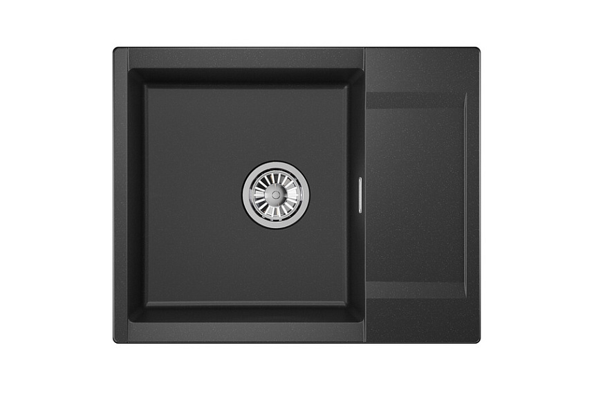 ES-6202, ЧЁРНЫЙ, кухонная мойка, кварц, ESTETICA GRANULA 6202-ST215 - Вид №2