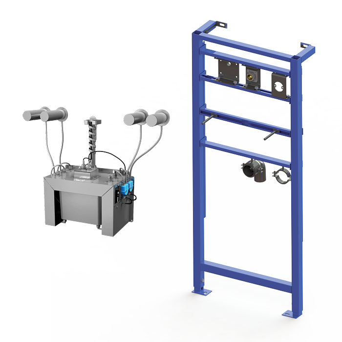 85814 Комплект 4 шт. автоматических нержавеющих настенных дозаторов мыла, центральный 6 л бачок для мыла, включая монтажную раму SLR 24, 230 В SANELA 