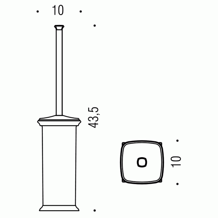B3206 BR Ёршик напольный (бронза) COLOMBO PORTOFINO Colombo Design - Вид №1