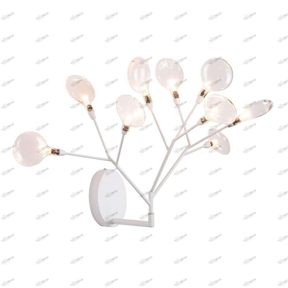 Бра светодиодное на 9 ламп белое Evita White Evita AP9 CRYSTAL LUX EVITA 00-3932126 Белый