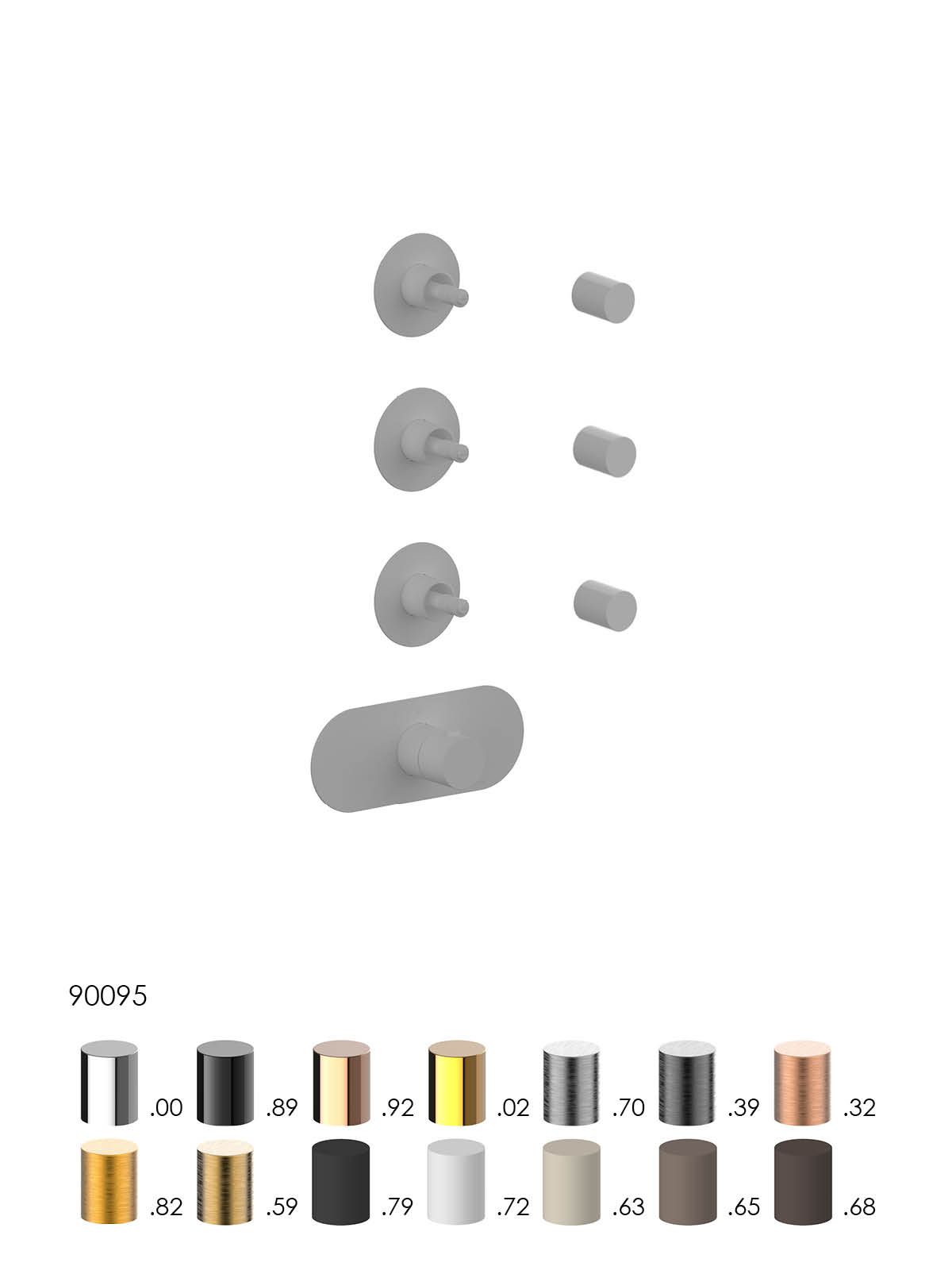 Термостатический смеситель для душа с 4 отверстиями Rubinetterie Frattini отдельная эстетика ARCH-00038079 - Вид №6