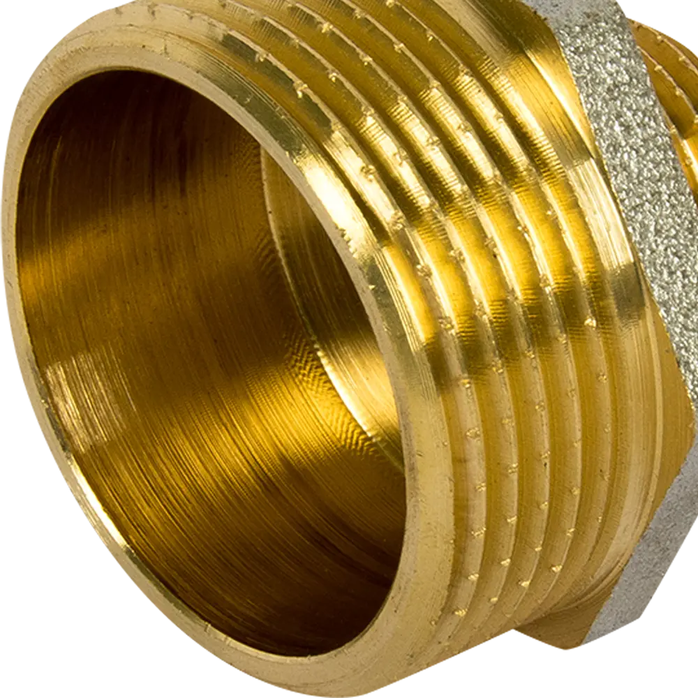 Ниппель переходной 1 1/4"x1/2" НР мм никелированная латунь 027-8975 81962417 STLM-2074349 Santreyd  - Вид №1