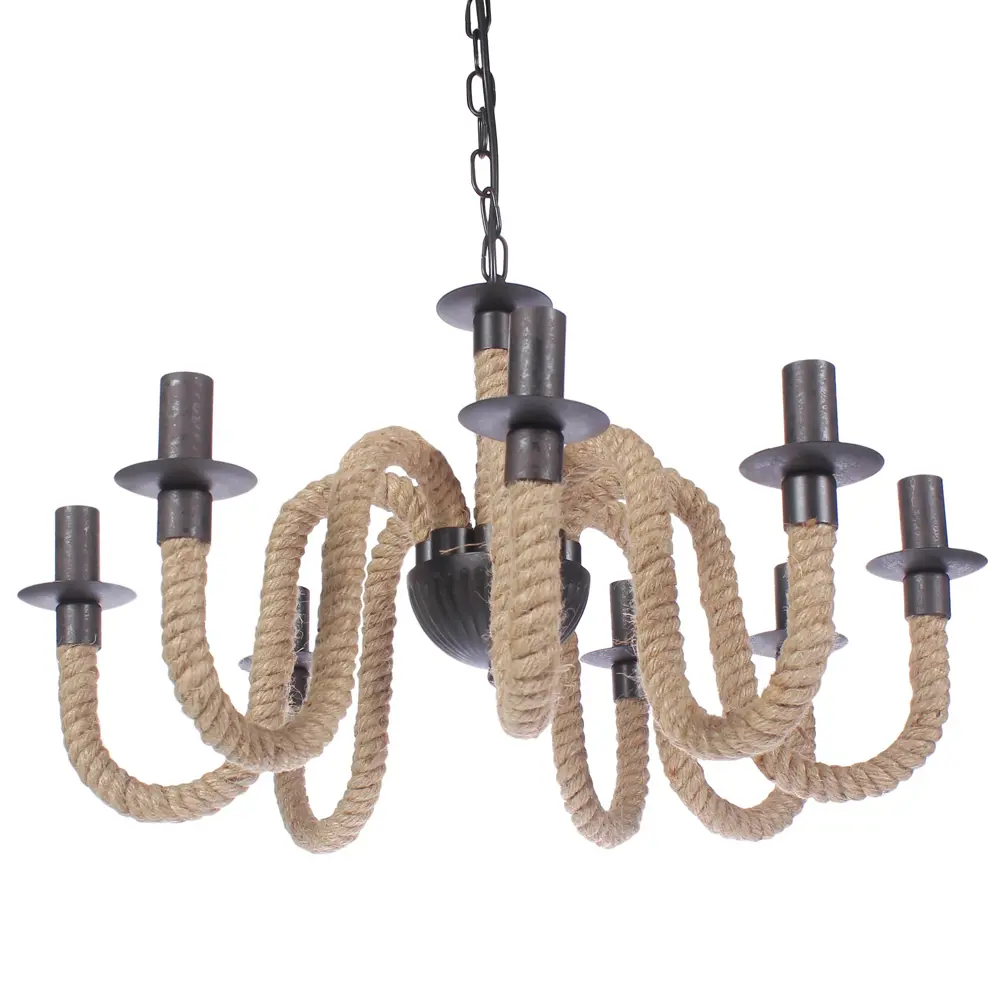 Люстра подвесная «Корда», 8 ламп, 24 м², цвет коричневый Vitaluce STLM-2092405 - Вид №1