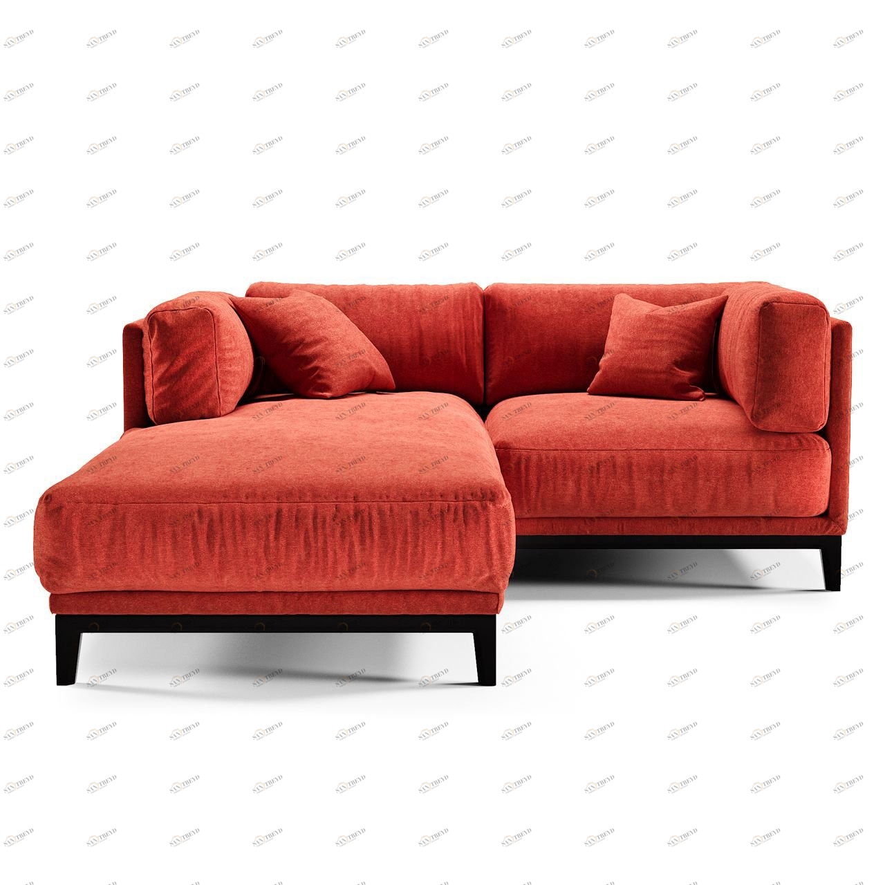 Диван Case угловой красный THE IDEA ДИЗАЙНЕРСКИЕ 210525 Красный 