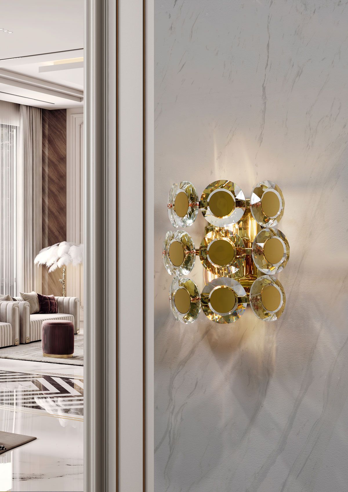 Аппликация из нержавеющей стали с кристаллами K-Lighting Eva ARCH-00117062 - Вид №1