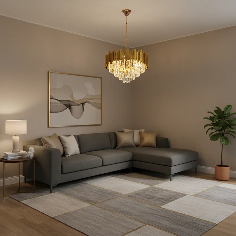 Люстра подвесная Frida 8 ламп 18 м² цвет золото/прозрачный ESTARES STLM-2204789 - Вид №8