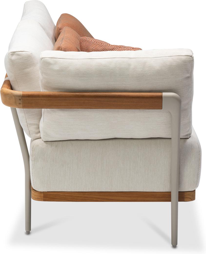 Правое угловое двойное сиденье кремень teak Manutti Flex MNST515 - Вид №2