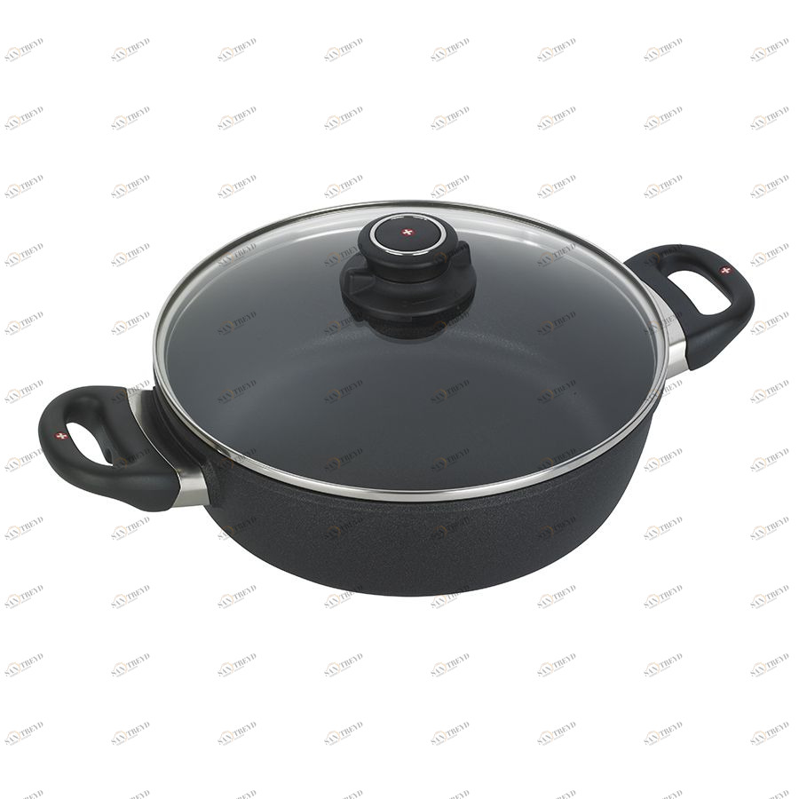 Сотейник Swiss Diamond со стеклянной крышкой, две ручки, Ø24 см XD6824C