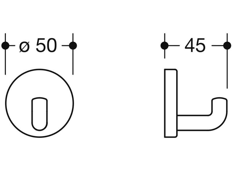 805.90.011 одиночный крючок HEWI System 111 | Edelstahl  - Вид №4