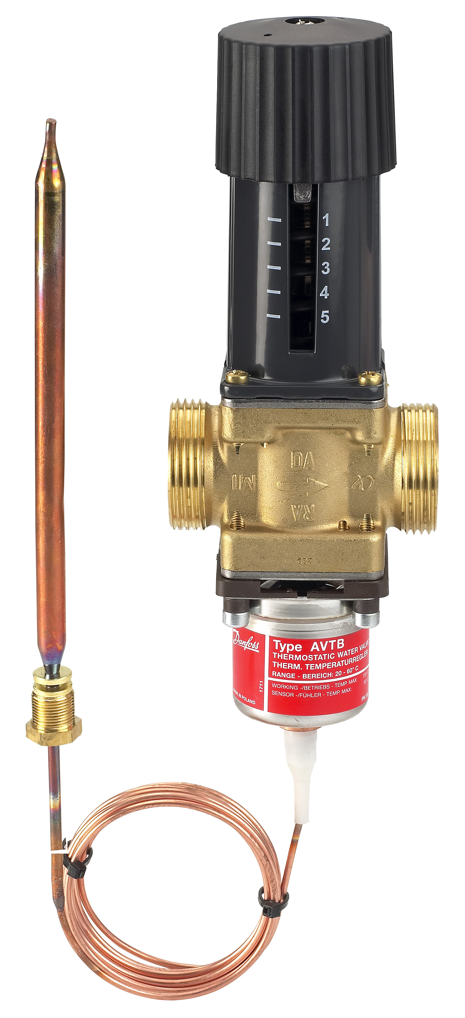 Danfoss Регулятор температуры AVTB AVTB PN16 15/1,9/30-100/2,3M/н.р. 003N5141  - Вид №16
