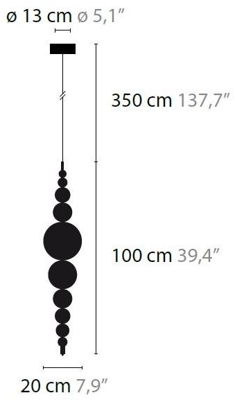 ILFARI Подвесной светильник с прямым светом в стекле Tears from moon sun-id-1347318 - Вид №1