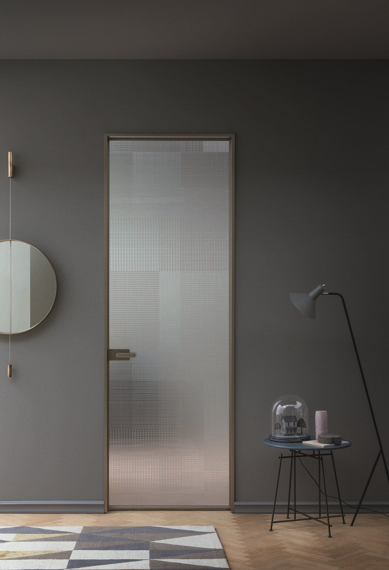 Алюминиевая и стеклянная распашная дверь с выдвижными петлями Lualdi двери ARCH-00141608 - Вид №10