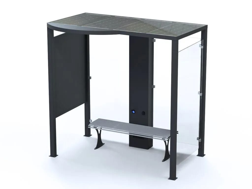 Навес для автобусной остановки с фотоэлектрическими панелями EUROCOMITALIA современная мебель ARCH-00039160