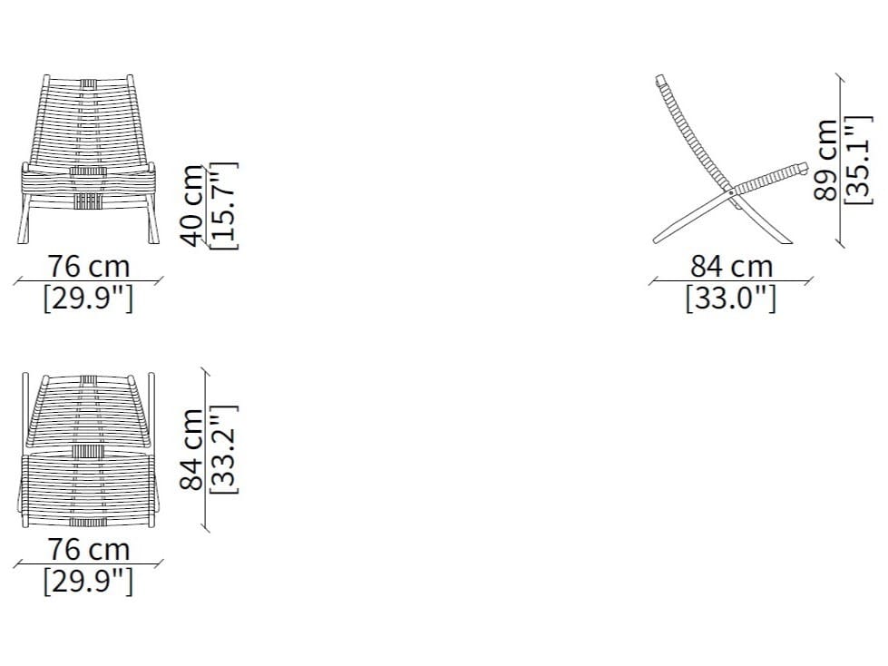 Кресло из ткани, веревки и ясеня Frigerio Хули ARCH-00149241 - Вид №13