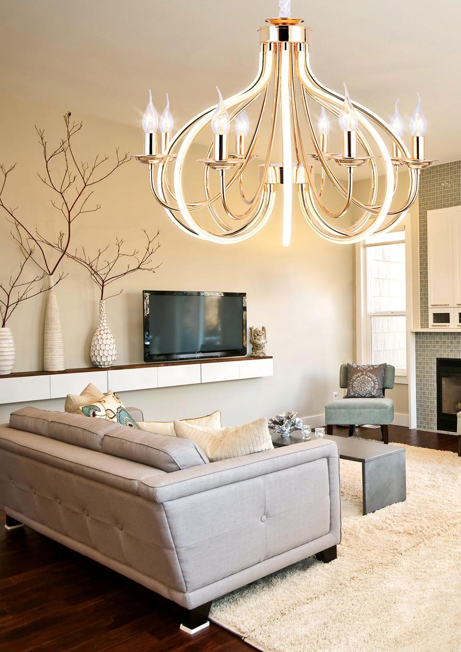 Подвесная люстра Bogates Ariel 420/8 BOGATES ДИЗАЙНЕРСКИЕ, ARIEL 186890 Золотой  - Вид №1