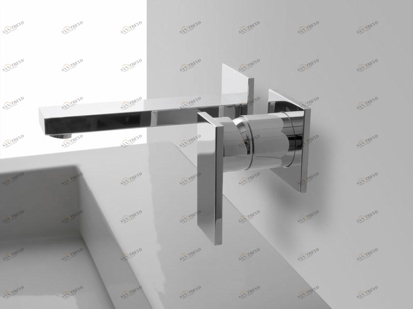 GRAFF Смеситель для умывальника настенный на 2 отверстия с тарелкой Solar sun-id-1401567