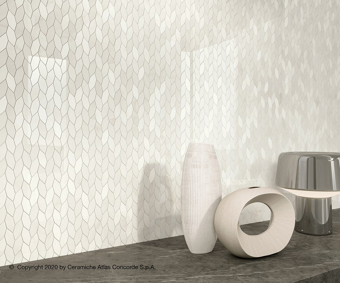 Белое керамическое покрытие с эффектом мрамора Atlas Concorde Marvel Shine ARCH-00008272 - Вид №2