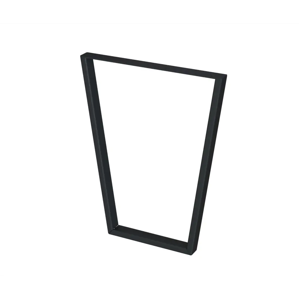 Подстолье для обеденного и письменного стола Лофт 71 см трапеция металл цвет черный METALLCART STLM-2158454