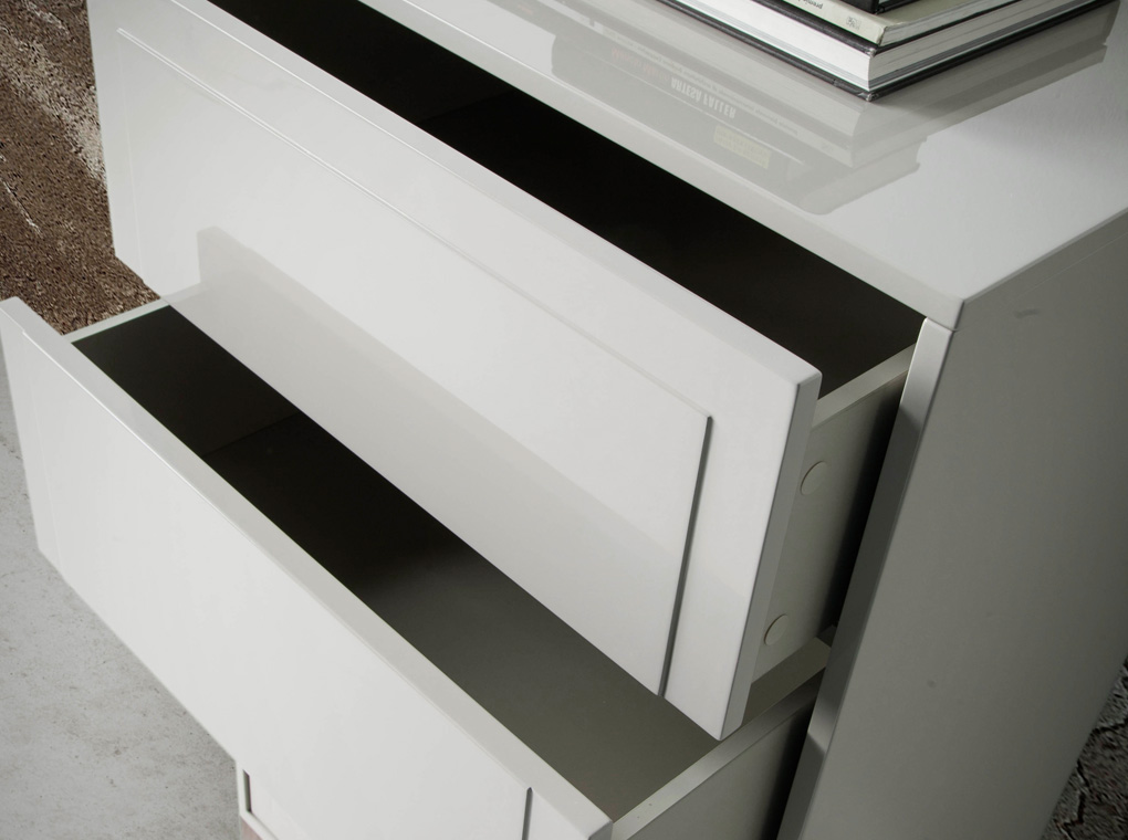 071072 Комод -A лакированный 4 ящика белый Angel Cerda CP1709  - Вид №2