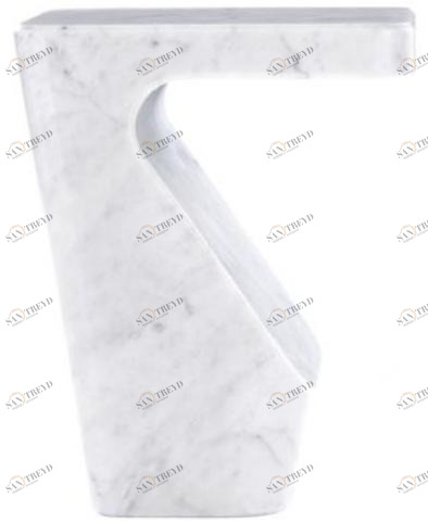 Ligne Roset Низкий прямоугольный журнальный столик из каррарского мрамора  11497612 