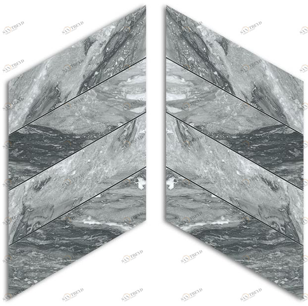 Ideamarmo Мраморная мозаика Бардиглио Chevron class Chv 701