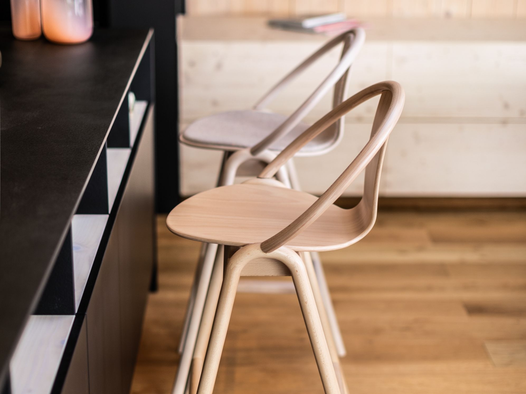 Высокий деревянный стул со спинкой TON AGAIN ARCH-00060401 - Вид №7