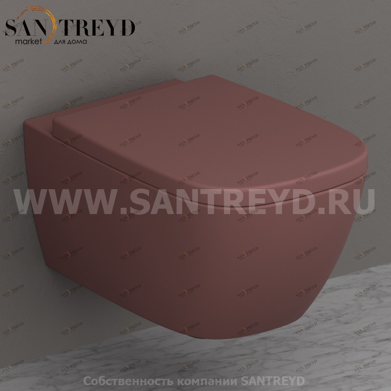 GNS02FR Подвесной унитаз настенный Розовый Ceramica Globo GENESIS Италия