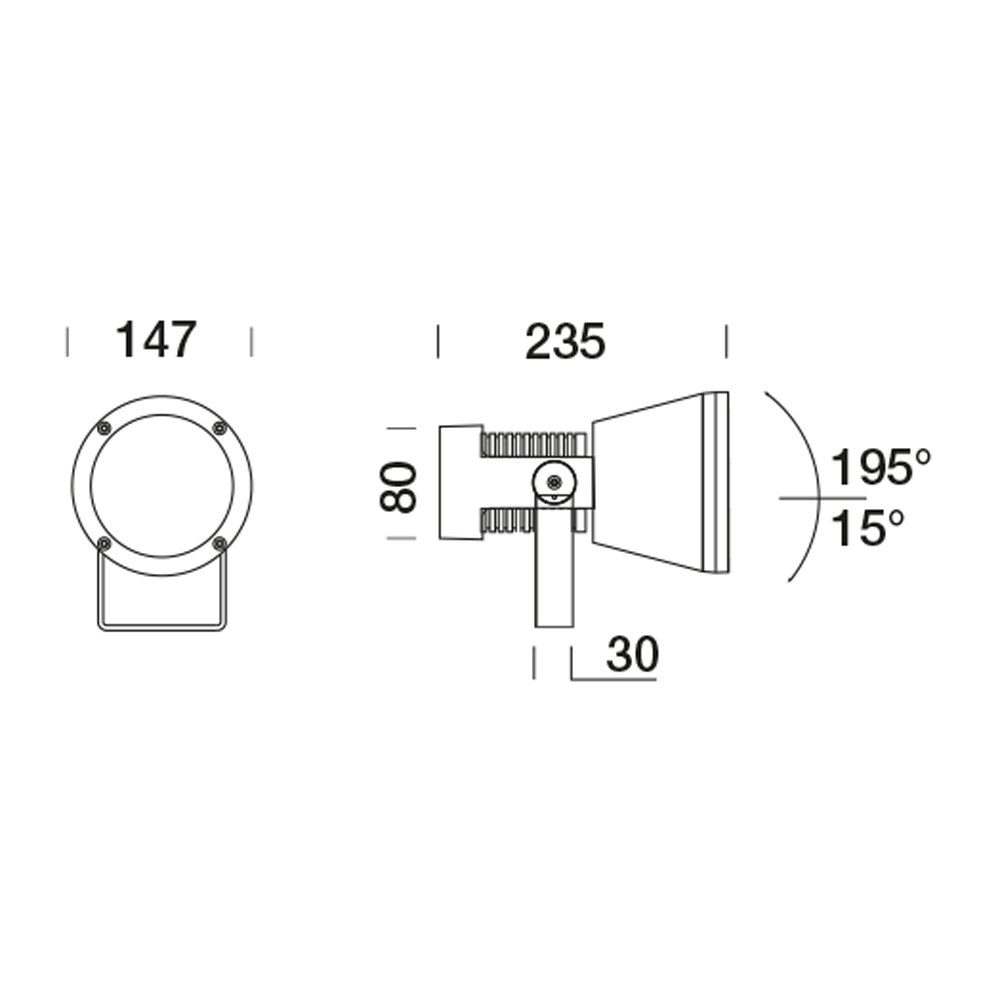 8814513 Проектор Platek MINI SPRING Proiettore  MINI SPRING Floodlight - 1 COB 3000K 36°  - Вид №6