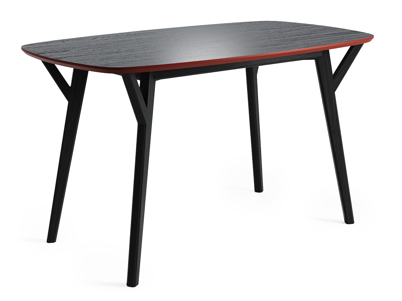 Обеденный стол прямоугольный черный дуб, красно-коричневый 140 см Proso THE IDEA  210029 Коричневый  - Вид №1