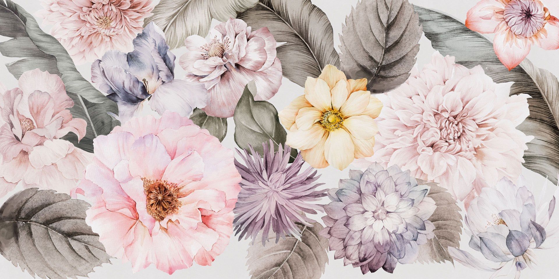 Панорамные обои с цветочными мотивами Rimura 2020 ARCH-00069185 - Вид №2