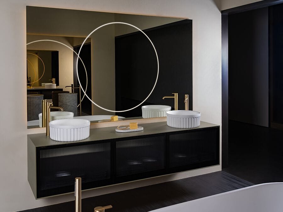 Зеркало со встроенным освещением для ванной комнаты Inbani ALO ROUND ARCH-00007263 - Вид №5