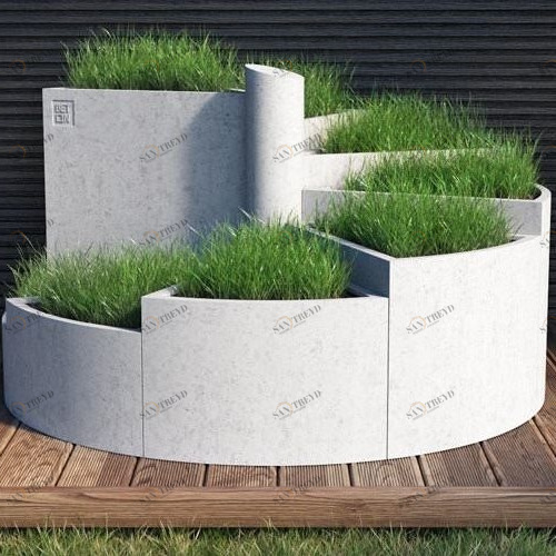 BetOn Каскад №1 цветочный бетонный ГОРШКИ ИЗ ФИБРОБЕТОНА СР107В