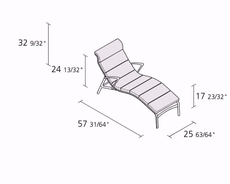 Alias Шезлонг из мягкой ткани Frame sun-id-1470072 - Вид №2