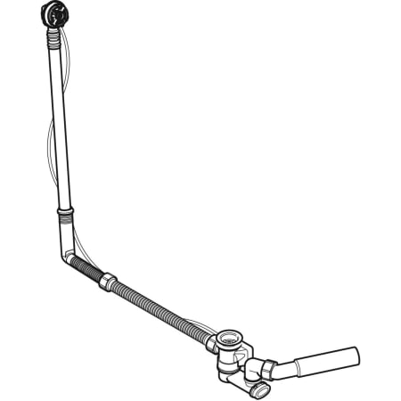 150.505.00.1 Слив для ванны Geberit с поворотным механизмом, d52, специальный размер Geberit  - Вид №1