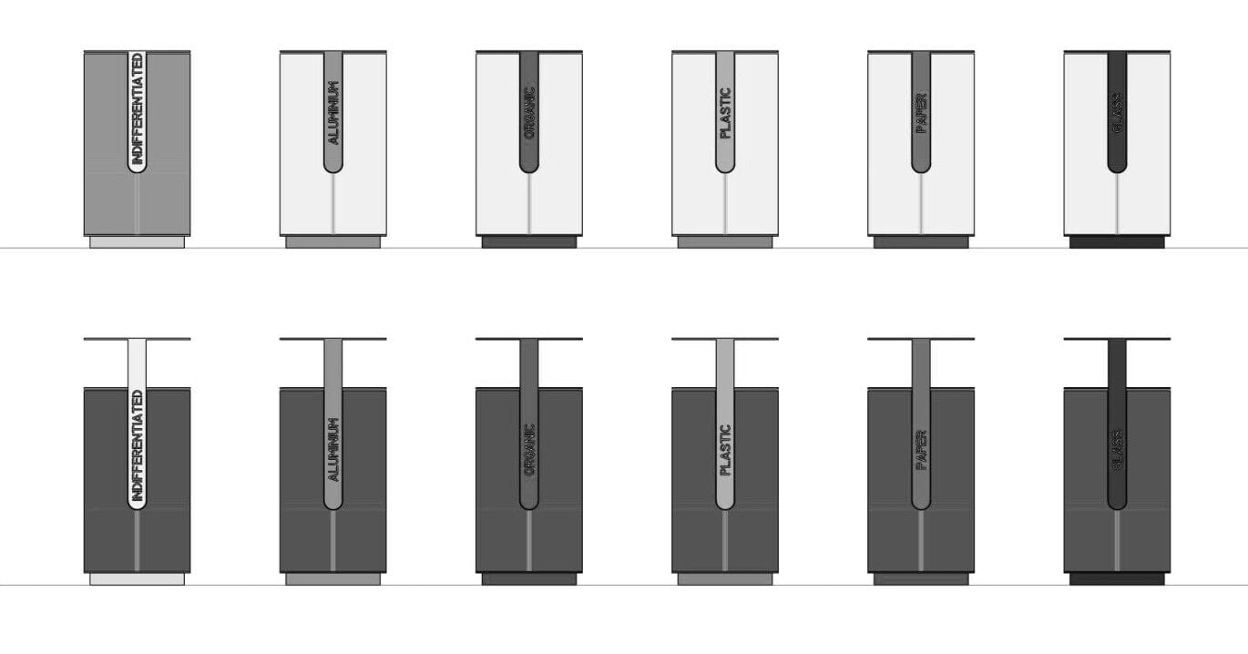 Наружные оцинкованные стальные стойки для мусора Viscio Urban Design GEO ARCH-00001752 - Вид №4