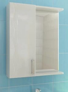 Зеркало Atlantic 1-550 левый, без электрики550⨉150⨉700 мм белый