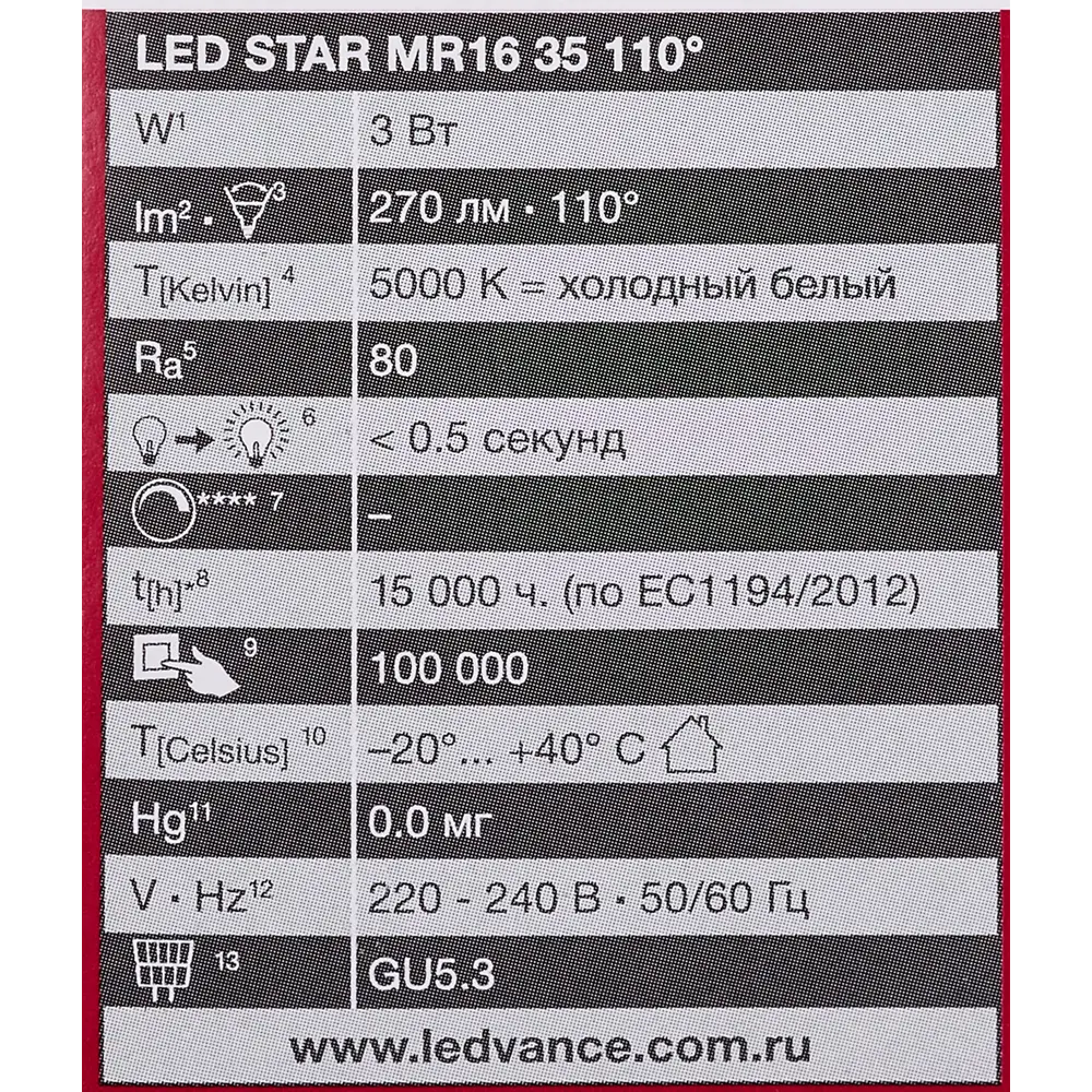 Лампа светодиодная Osram спот GU5.3 3 Вт 270 Лм, нейтральный белый свет 18558897 STLM-2086716  - Вид №3