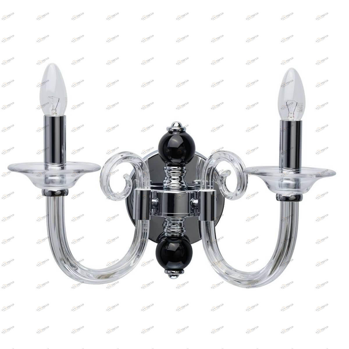 Бра настенное стеклянное хром MW-Light "Элла" 483024302 MW-LIGHT СВЕЧА 00-3931541 Хром 