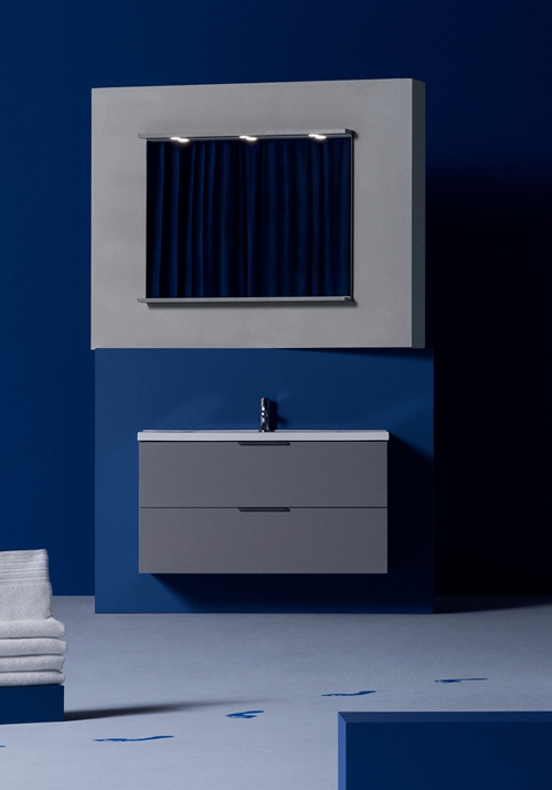 1390218 Шкаф Для Умывальника Форма Серый 1000 Hafa Серый  - Вид №1