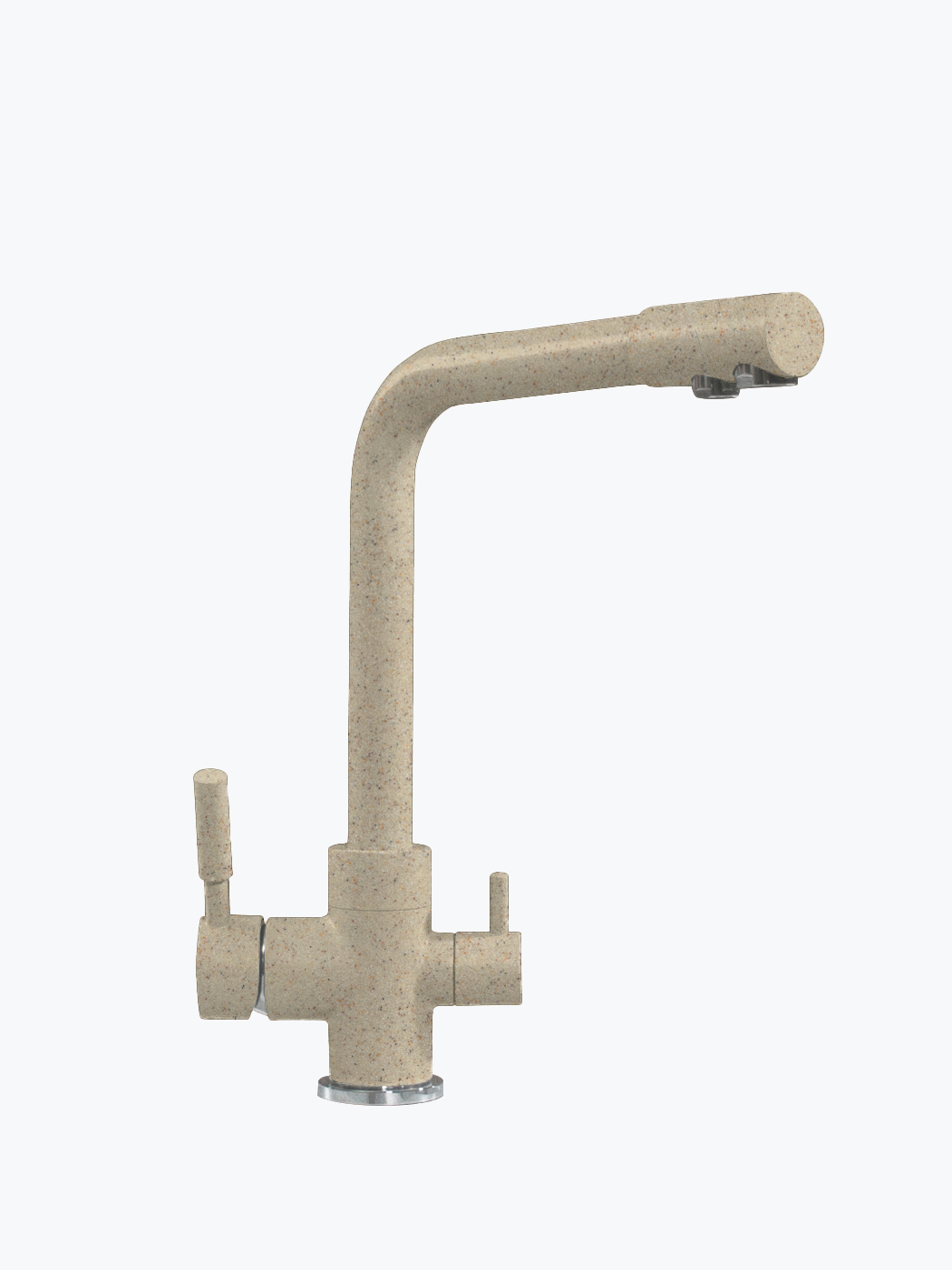 627574 Смеситель кухонный "Высокий Дуо" в тон мойки Polygran  - Вид №2