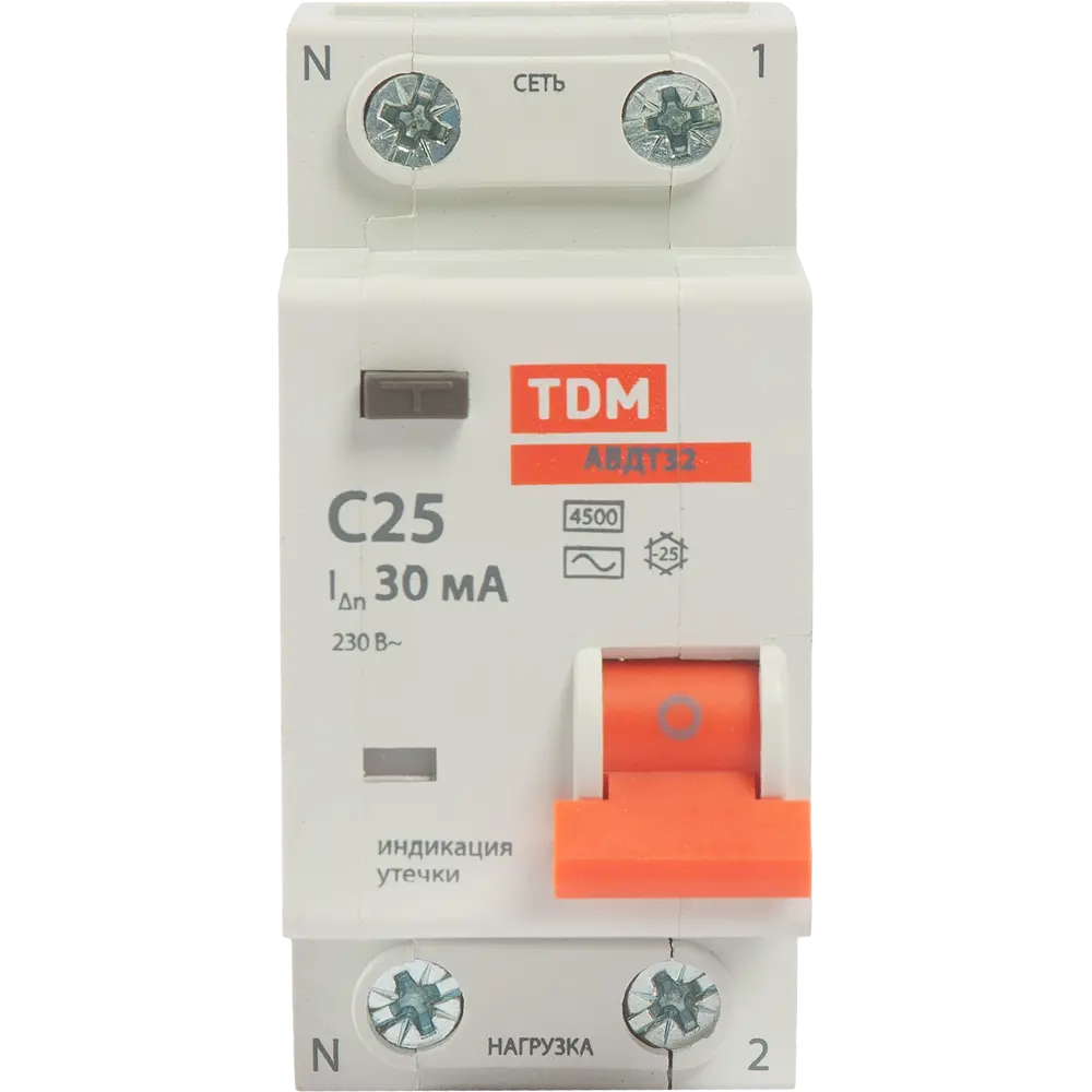 Дифференциальный автомат TDM Electric 32А с защитой от утечек 30мА 84399421 STLM-1328510 - Вид №1