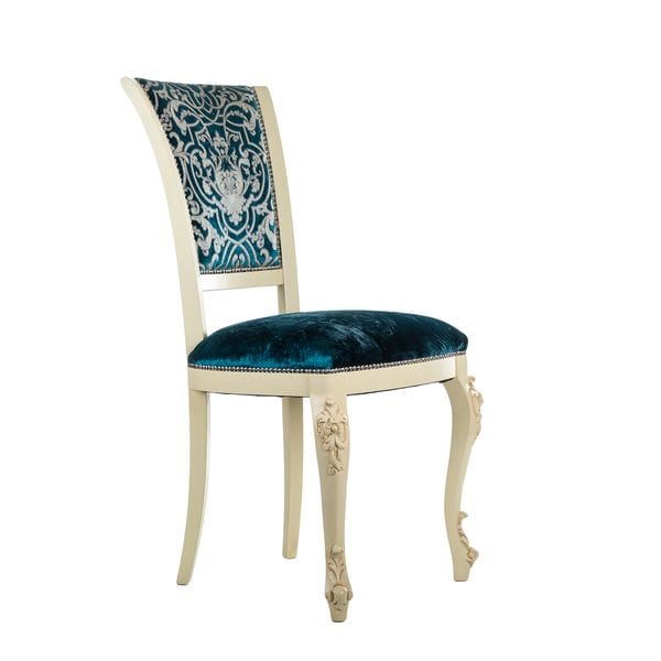 Стул обеденный с гнутыми ножками, морская волна, бежевый Venere UNICO  248831 Синий  - Вид №1
